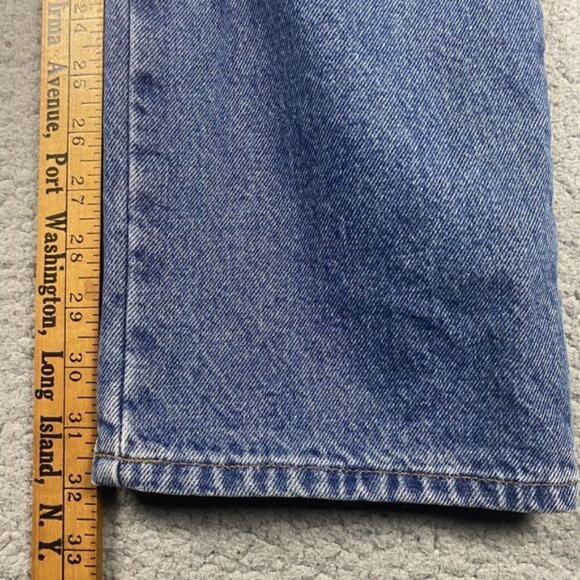 Vintage 90s LL Bean Flannel Lined Jeans Mens 32 Classic Fit 33x32 (31x32 ACTUAL) - Picture 12 of 16